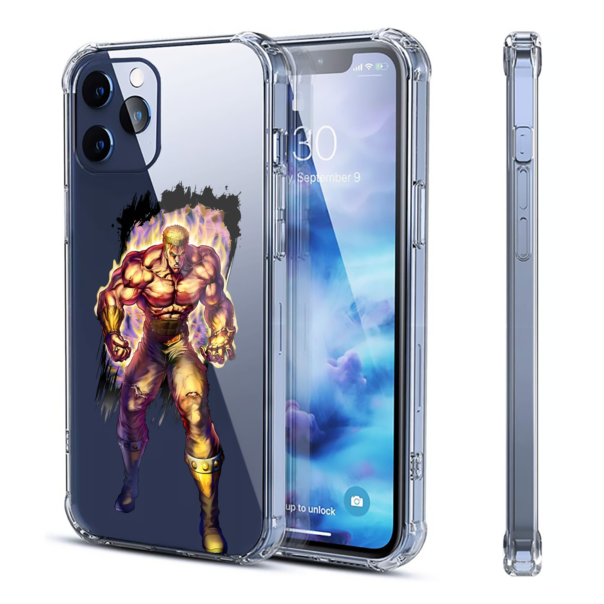 （画像用） 北斗の拳 Fist of the North Star 【iPhone 12シリーズ対応】透明スマホケース（クリアソフトケース）